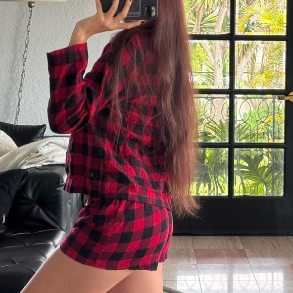 Red Black Flannel PJ Set - Picture 3 of 5
